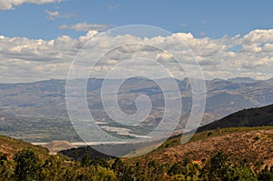 Mountain range in the andes of peru