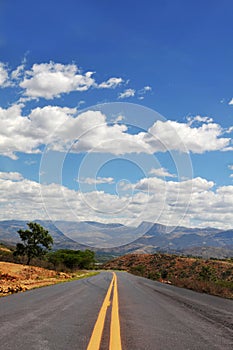 Mountain range in the andes of peru