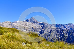 Mountain range around Arthurs Pass