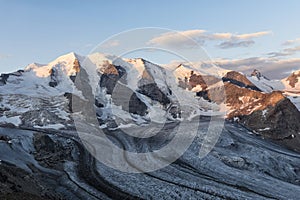 Mountain Range Diavolezza in the Swiss alps, Engadin, Graubunden