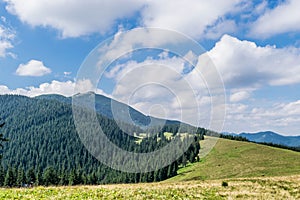 Mountain range of the Gorgan Mountains in the Ukrainian Carpathians