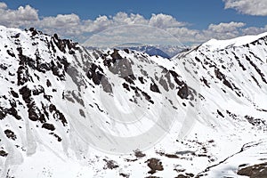 Mountain range from the Khardung Pass, Ladakh, India photo