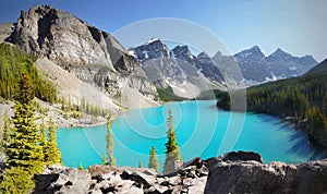 Canada, Mountains Landscape, Moraine Lake