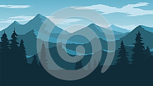 Mountain range landscape