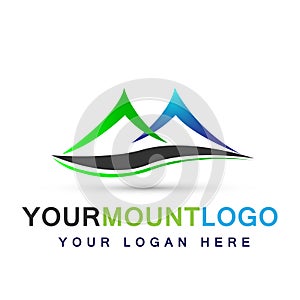 Mountain Range Logo icons symbol logo design on white background