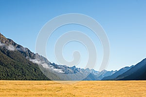 Mountain Range in New Zealand