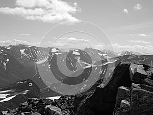 Mountain range in Norway photo