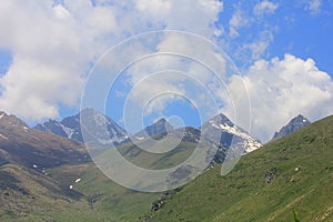 Mountain range in Piemonte in Italy