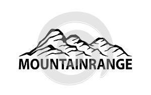 Mountain range silhouette logo isolated vector illustration graphic