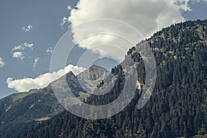 Mountain range in the Stubai Valley in Tyrol, Austria