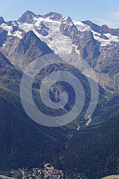 mountain ranges in Dombai in September