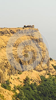 Mountain Ranges of Lohagad Fort in Western Sahyadri Ghats of Maharashtra, India