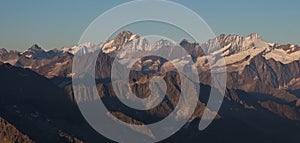 Mountain ranges seen from mount Titlis photo