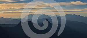 Mountain ranges seen from Rigi Kulm.