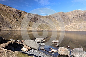 Mountain reflected in lake, Lake District England