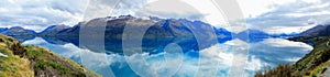 Mountain & reflection lake from view point on the way to Glenorchy , New zealand