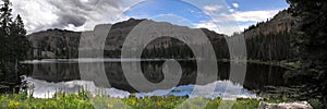 mountain reflection panoramic