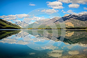 Mountain Reflection on Whiteswan Lake, British Columbia, Canada