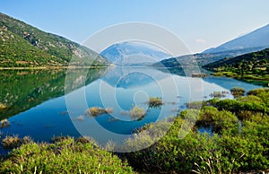 Mountain Reflections in Lake, Greece