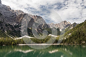 Mountain reflections at Lake Prags