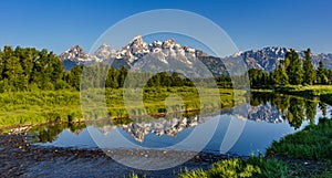 Mountain Reflections on the Water