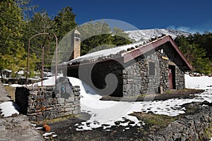 Mountain Refuge In Winter Etna Park, Sicily