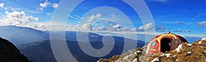 Mountain refugee on top of the Piatra Craiului mountains