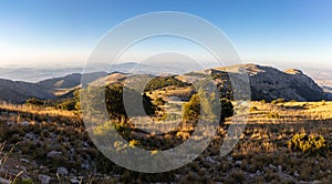 View from Mount Morron in the Murcia region looking north at sunset. photo