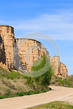 Mountain ridge of Alcolea de Cinca in Spain