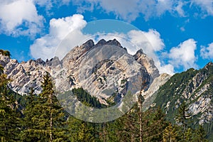 Mountain Ridge of Croda del Becco or Seekofel - Dolomites Trentino-Alto Adige Italy