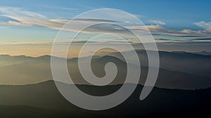 Mountain ridges looking like waves