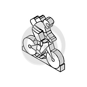 mountain riding bike isometric icon vector illustration