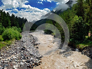 The mountain river Baksan