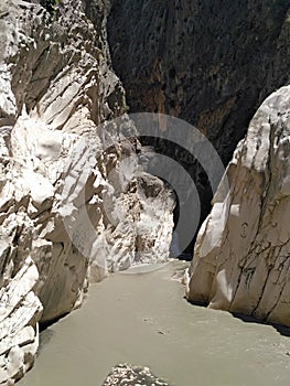 The mountain river at the bottom of the Canyon SaklÄ±kent