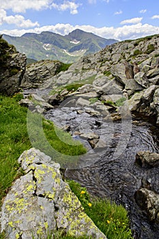 Montagna un fiume 