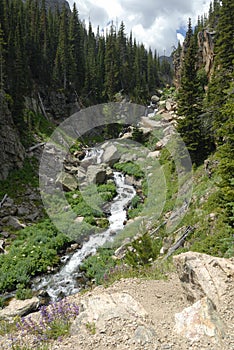 Mountain river in Colorado Rockies