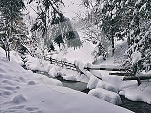 Mountain river flowing