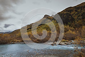 Mountain river in the mountains