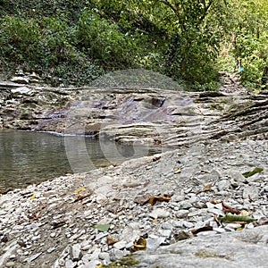 Mountain river Pshada in Krasnodarsky Krai