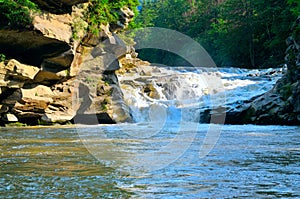 Mountain river, rocky and forest