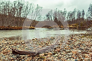 mountain river on Senja