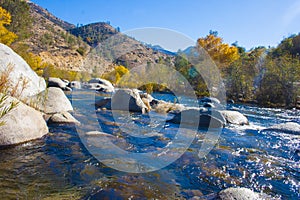 Mountain River in the Sierra Nevada Mountains, California, USA/