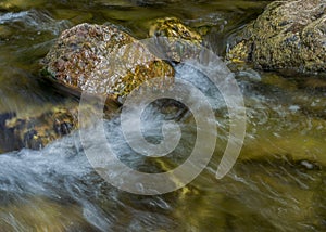 Mountain river in Ural mountains.