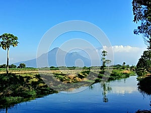 mountain and river views