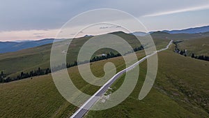 Mountain Road Aerial View