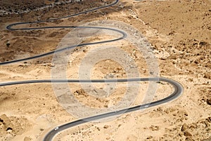 Mountain road from Al Mukalla to Aden. Yemen.