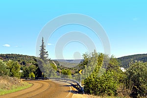 Mountain road in Alte countryside photo