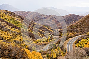 Mountain road - autumn