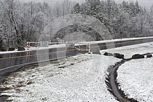 Mountain Road Closed Because of Weather