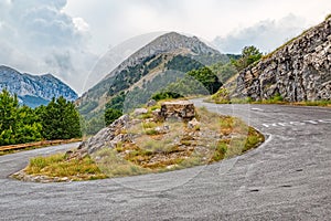 Mountain road curvature